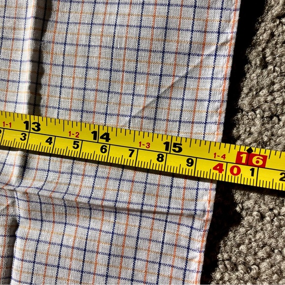 Pocket Square - Blue, Orange and White - Picture 4 of 5